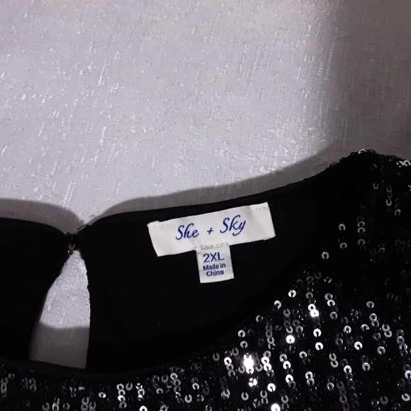 SHE & SKY Black Dress SIZE 2XL - Picture 5 of 11
